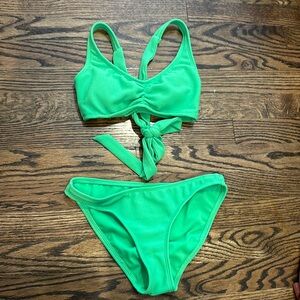 Target🎯Xhilaration Swimsuit Set in Bright Green Top Size S and Bottoms Size XS